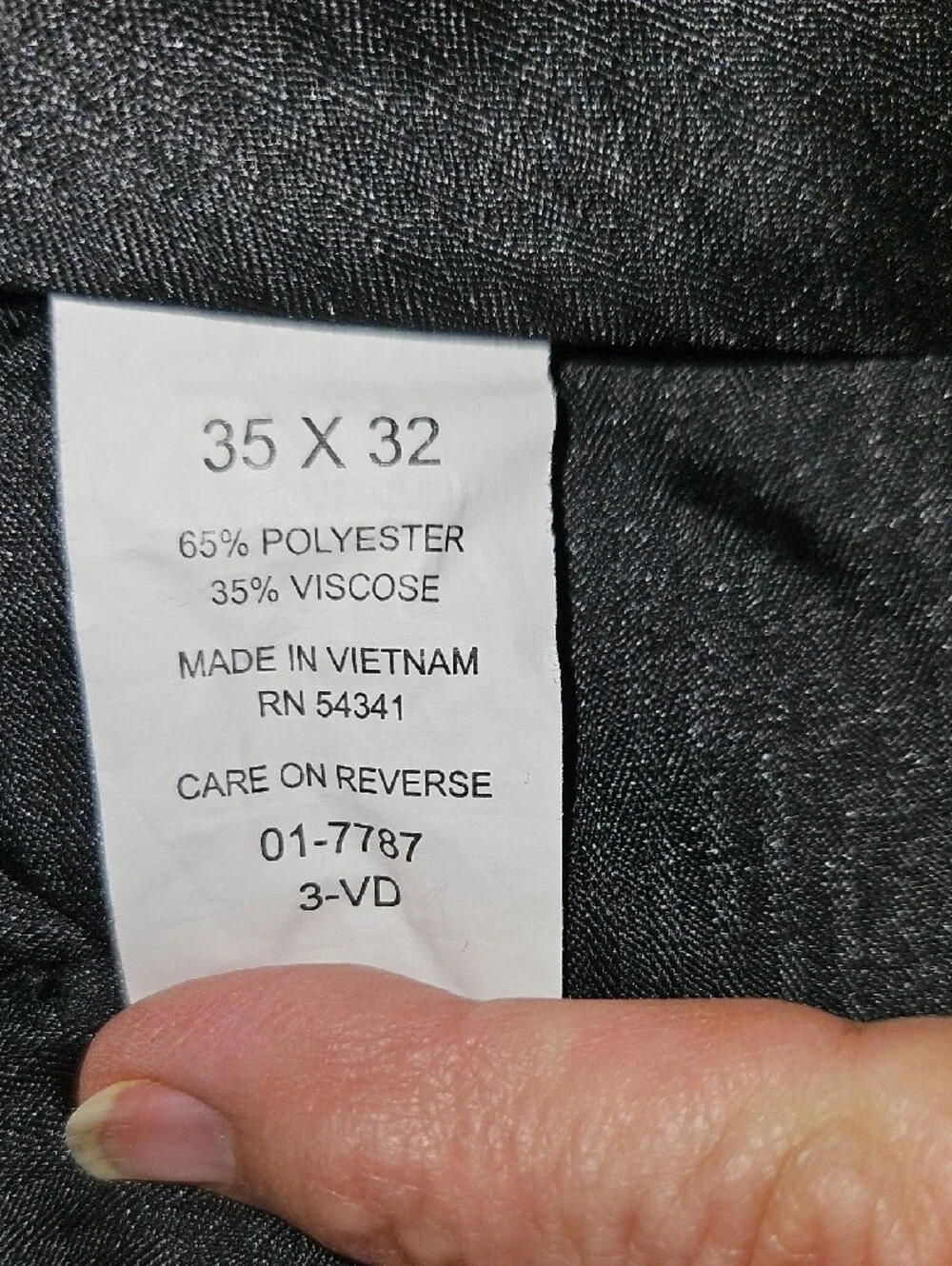 Louis Raphael Size W35XL32 Men's Black Classic Dress Pants - Modern Fit